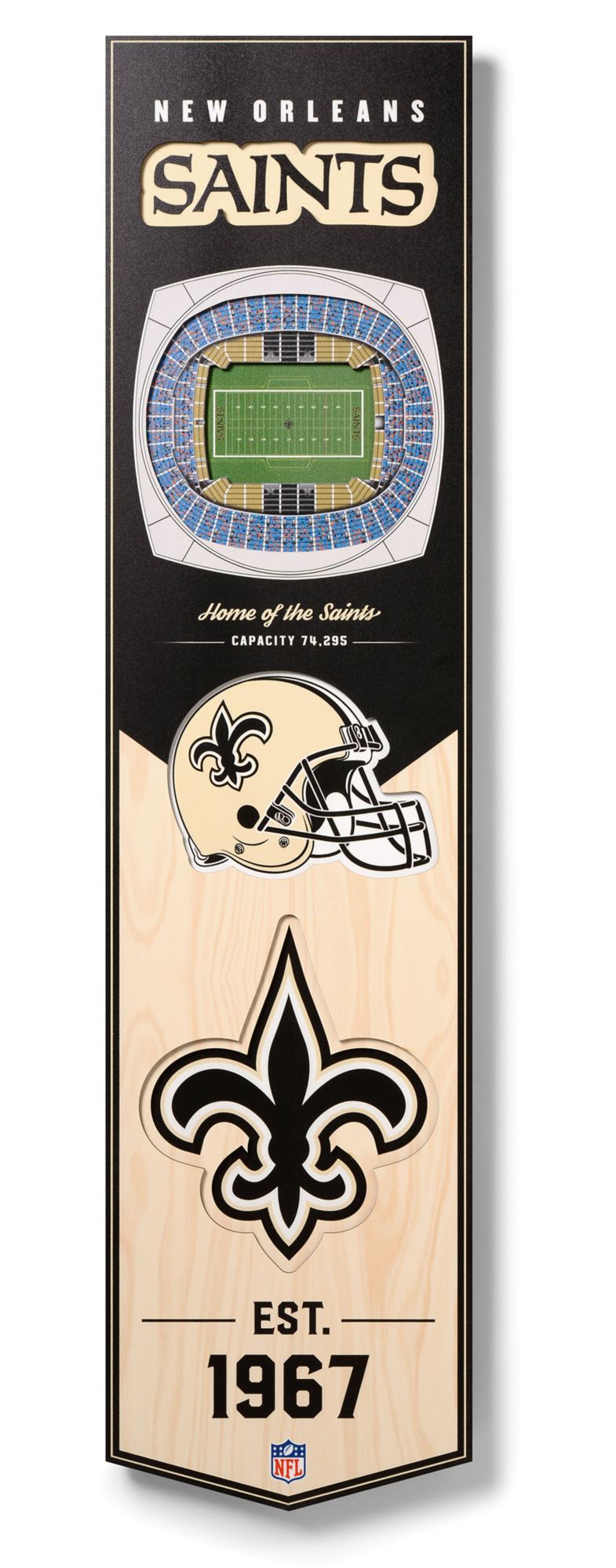 YouTheFan New Orleans Saints 8''x32'' 3-D Banner