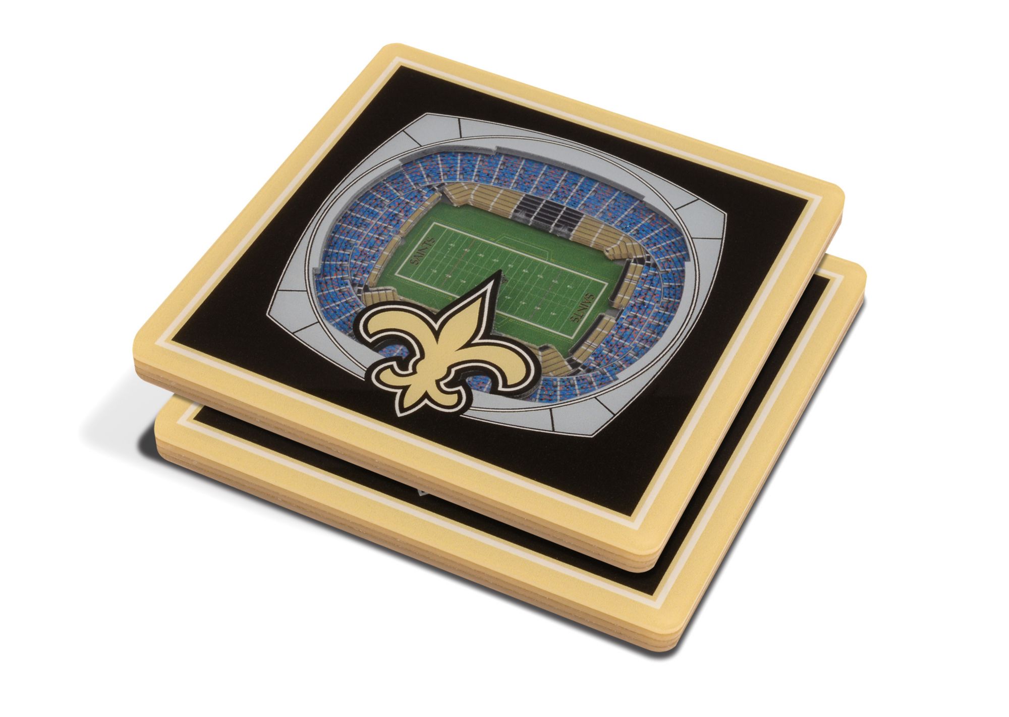 YouTheFan New Orleans Saints Stadium View Coaster Set