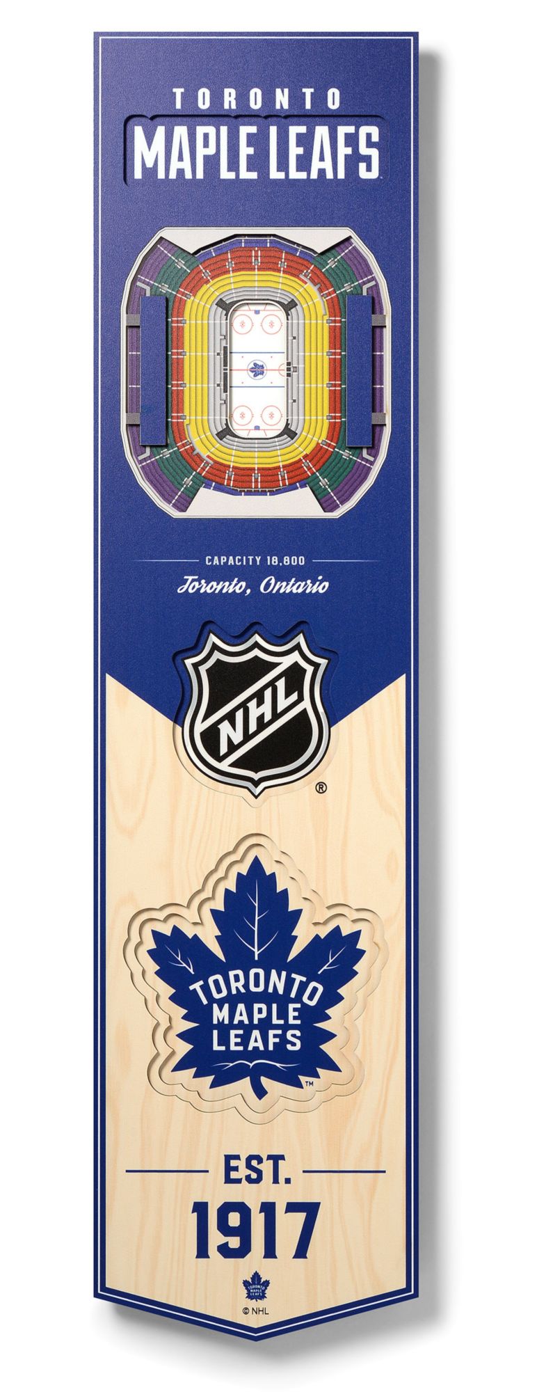 YouTheFan Toronto Maple Leafs 8''x32'' 3-D Banner
