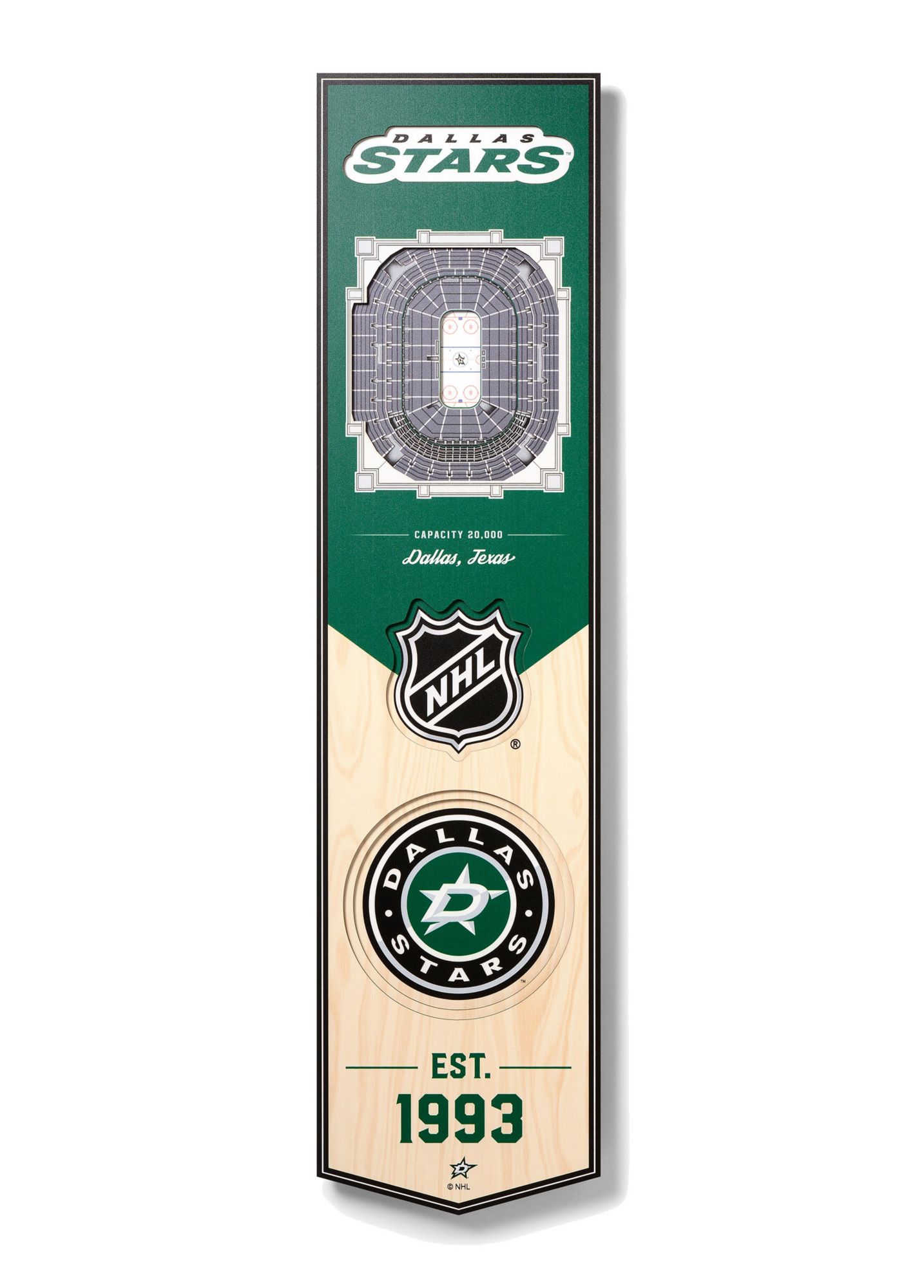 You The Fan Dallas Stars 8''x32'' 3-D Banner