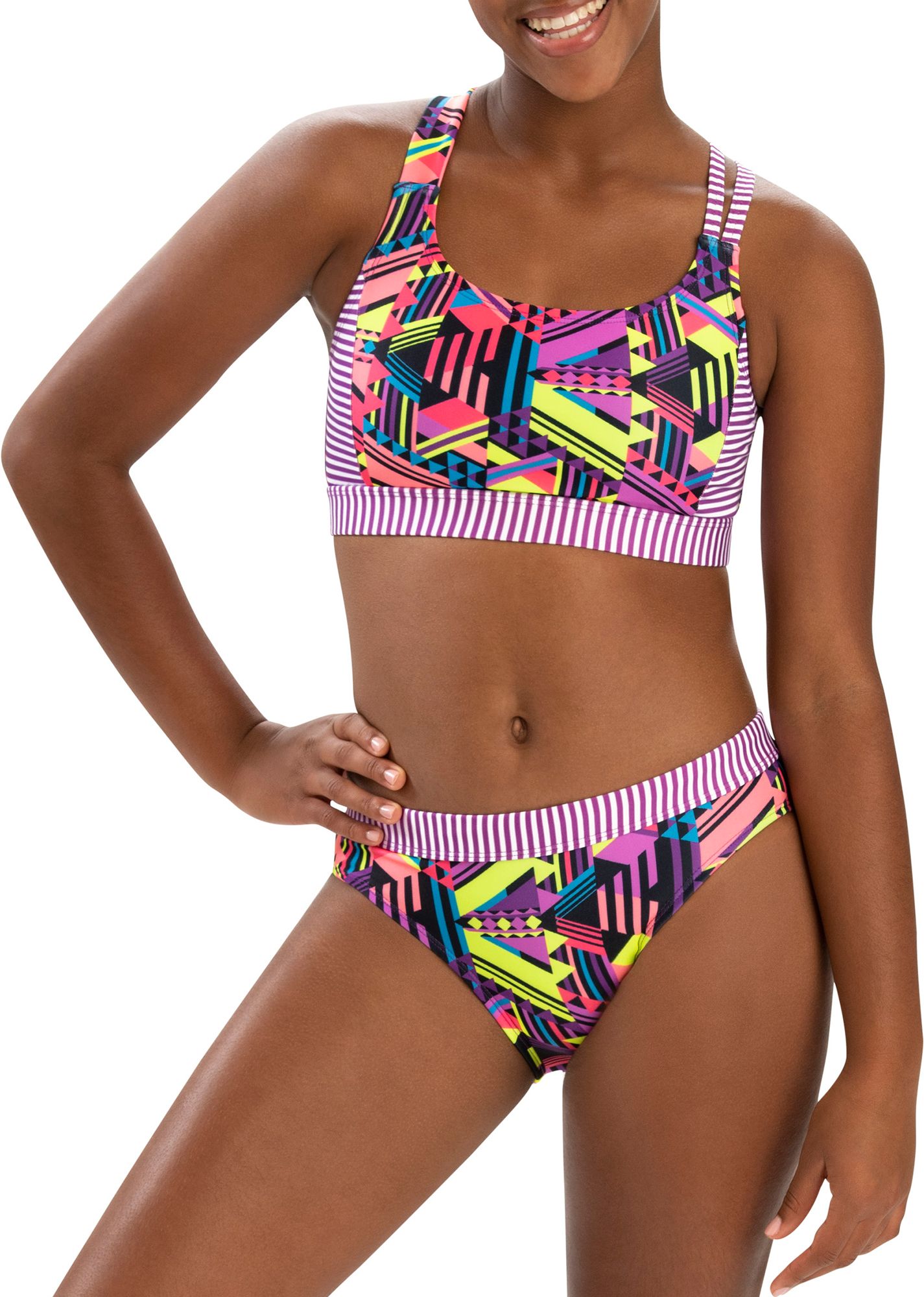 Dolfin Women's Uglies Asymmetrical Workout Two Piece Swimsuit