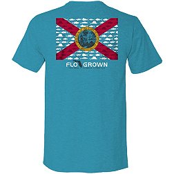 FloGrown Men's Multi Fish Flag Graphic T-Shirt