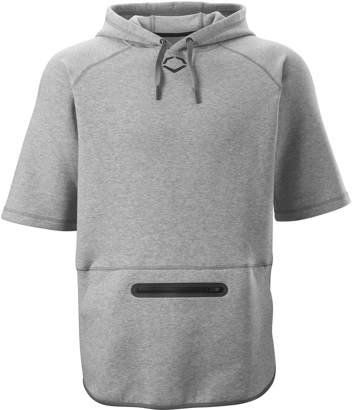 EvoShield Men's Pro Team Short Sleeve Hoodie, Small, Grey