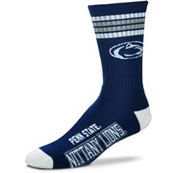For Bare Feet Penn State Nittany Lions 4-Stripe Deuce Crew Socks