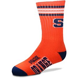 For Bare Feet Youth Syracuse Orange 4-Stripe Deuce Crew Socks