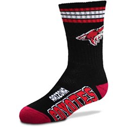 For Bare Feet Youth Arizona Coyotes 4-Stripe Deuce Crew Socks