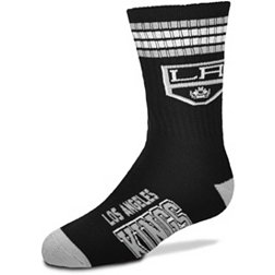 For Bare Feet Youth Los Angeles Kings 4-Stripe Deuce Crew Socks