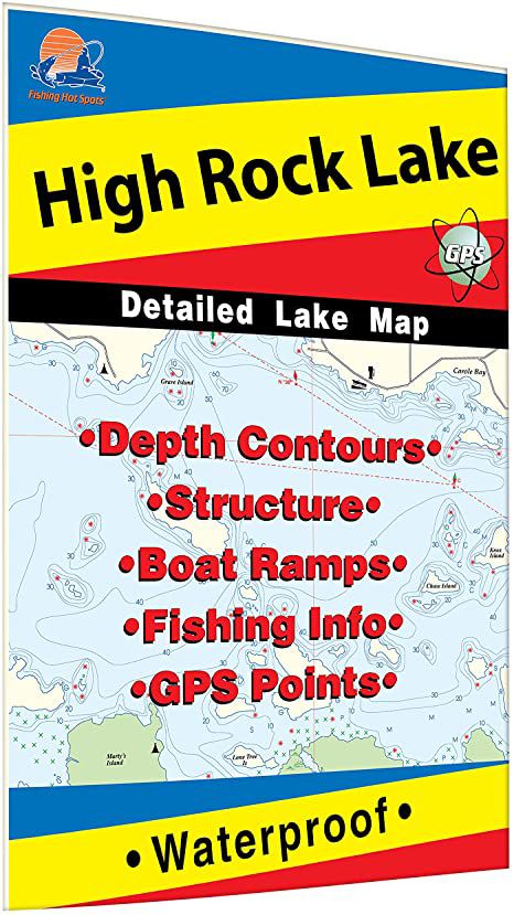 Fishing Hot Spots High Rock Lake Fishing Map