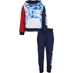 FILA Little Boys' Gian Tie Dye Pullover Hoodie and Jogger Pants Set