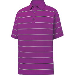 FootJoy Men's Lisle Pique Open Stripe Short Sleeve Golf Polo