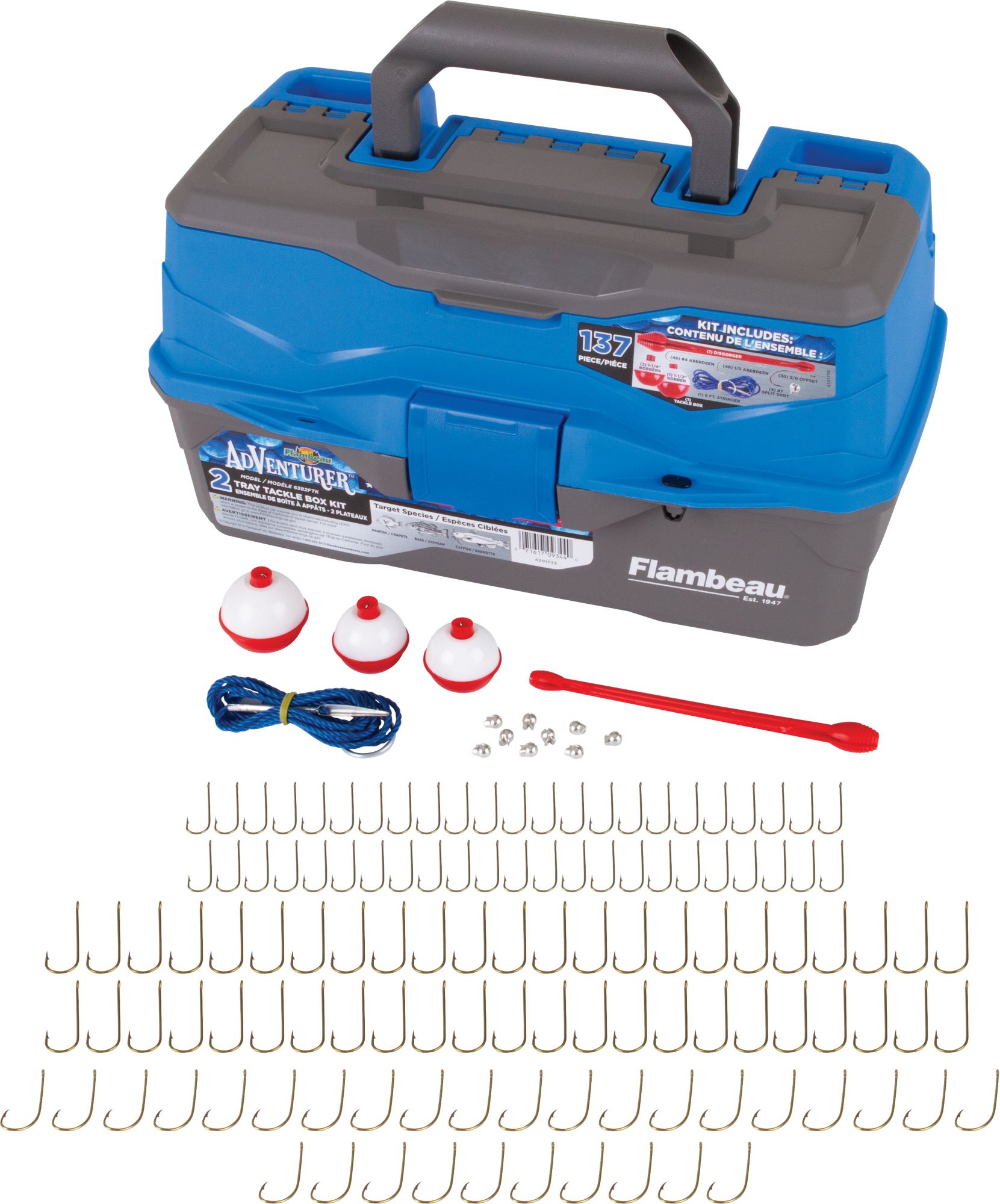 Flambeau Adventurer 2-Tray 137-Piece Tackle Box Kit - No Color
