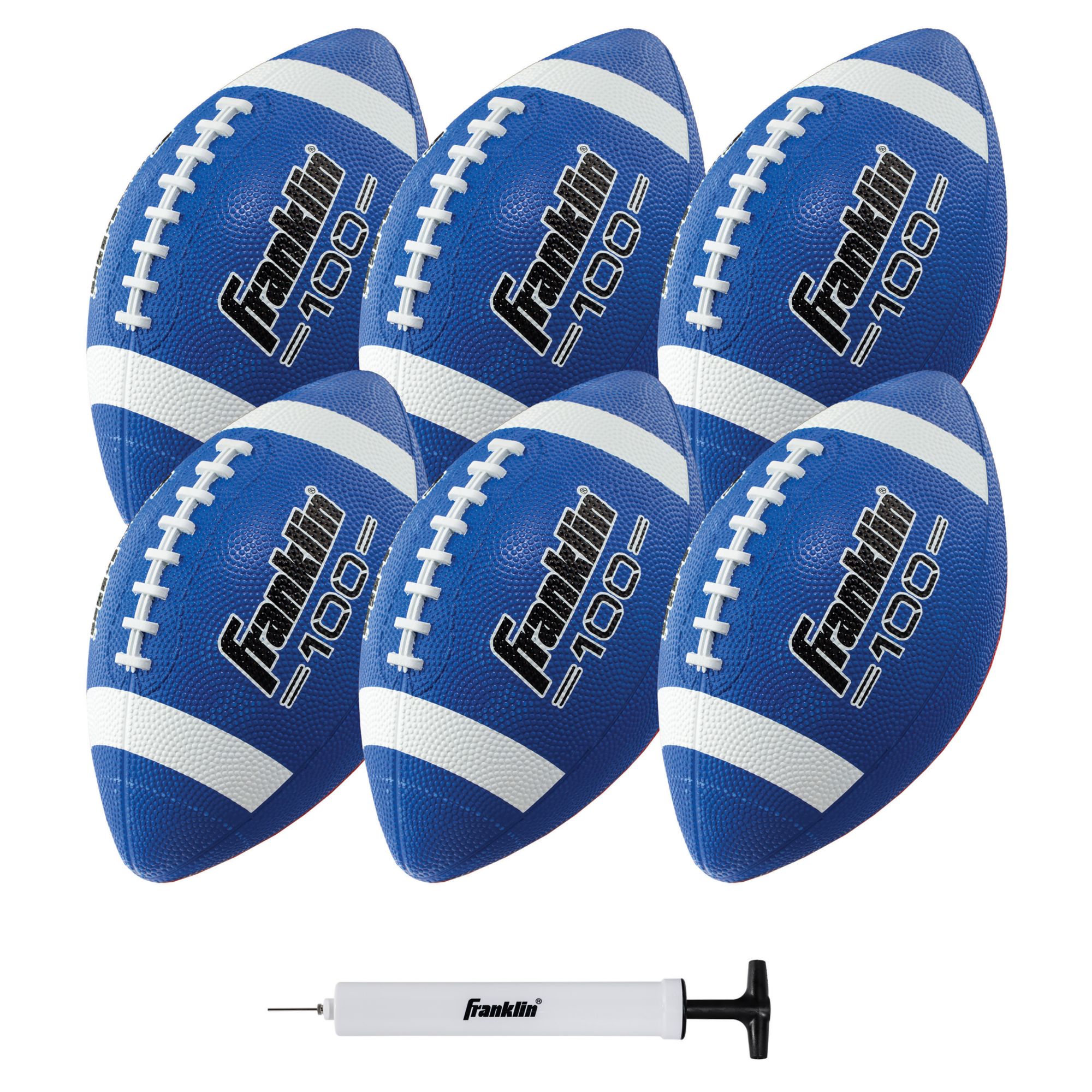 Franklin Grip Rite 100 Junior Football 6 Pack