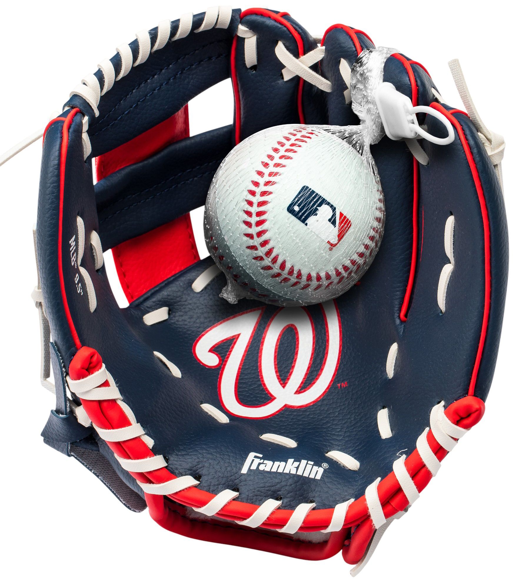 Franklin Youth Washington Nationals Teeball Glove and Ball Set