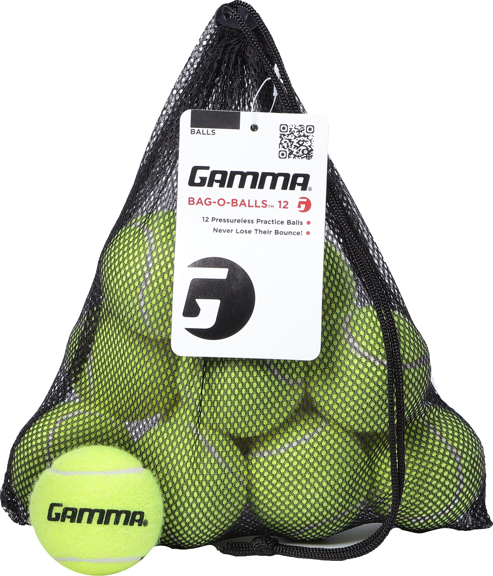 GAMMA Bag-O-Balls Pressureless Tennis Balls - 12 Ball Pack