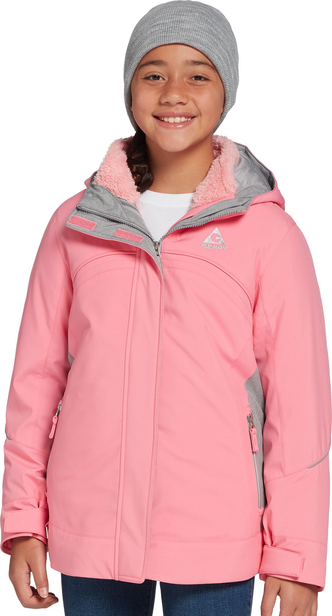 Gerry Girls' Orastretch 3-in-1 Systems Jacket and Beanie Set