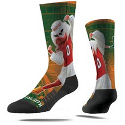Strideline Miami Hurricanes Mascot Crew Socks