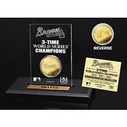 Highland Mint Atlanta Braves Multi Champion Coin Printed Acrylic Display