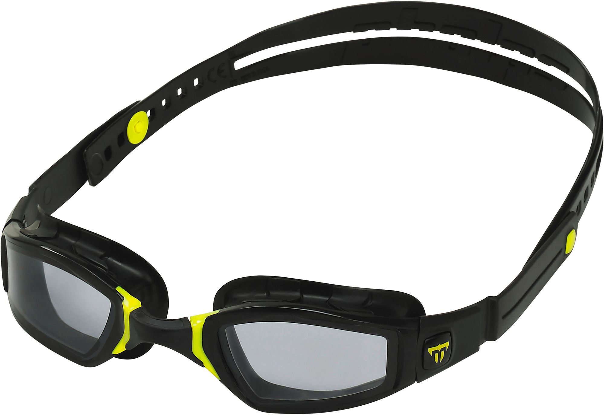 blacked out swimming goggles