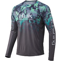 HUK Men's Icon X KC Refraction Camo Fade Long Sleeve Fishing Shirt