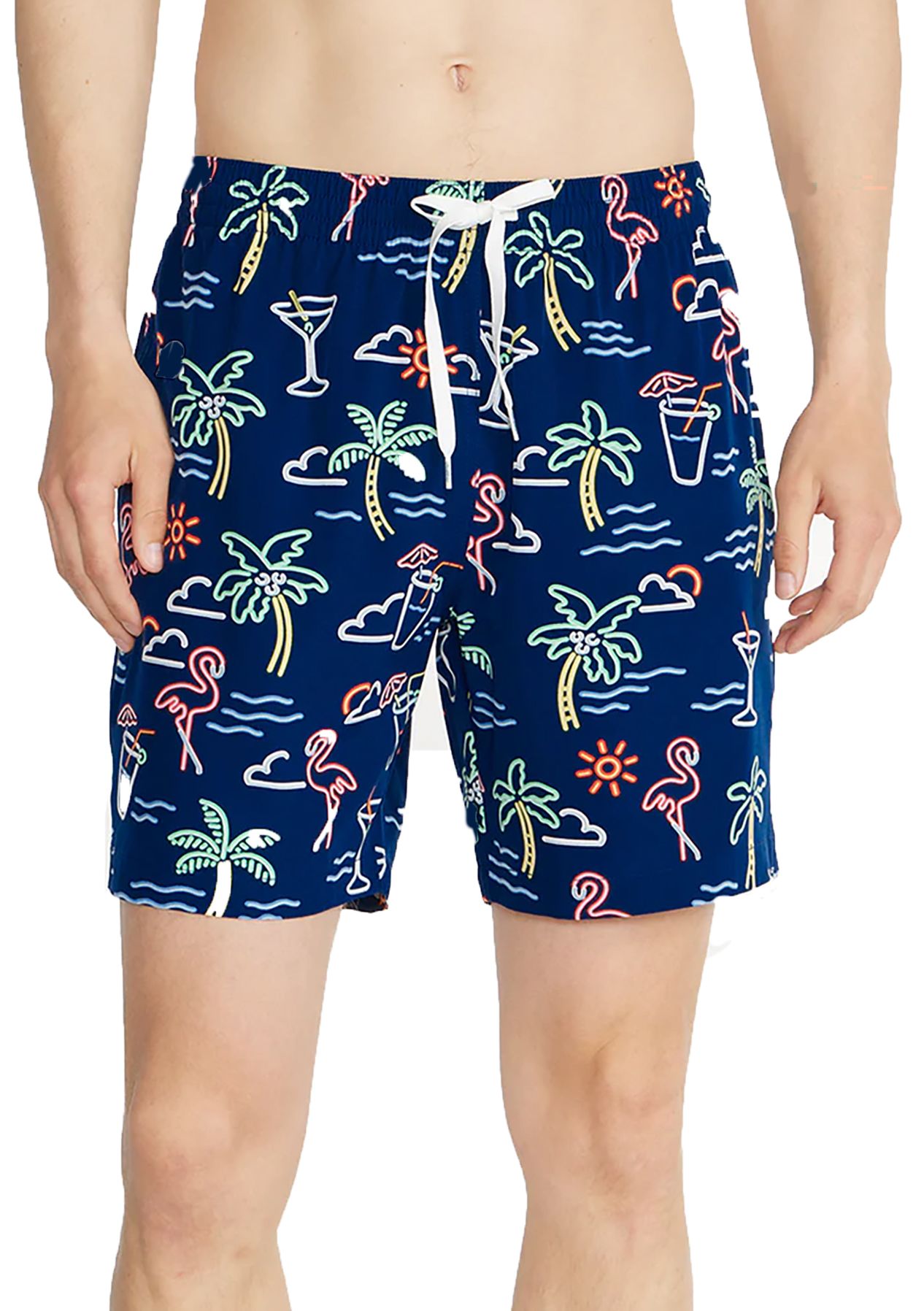 Photos - Swimwear chubbies Men's Classic 7" Swim Trunks, Small, Neon Lights 20HYHMTHNNLGHTS7