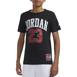 Jordan Shirt Boys Sz L Gray Black Michael Jordan 23 Short Sleeve T-Shirt  Stretch