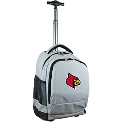 Mojo Louisville Cardinals Wheeled Premium Grey Backpack