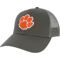League-Legacy Men's Clemson Tigers Grey Lo-Pro Adjustable Trucker Hat