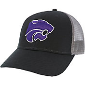 League-Legacy Men's Kansas State Wildcats Lo-Pro Adjustable Trucker Black Hat