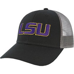 League-Legacy Men's LSU Tigers Lo-Pro Adjustable Trucker Black Hat