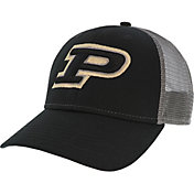 League-Legacy Men's Purdue Boilermakers Lo-Pro Adjustable Trucker Black Hat