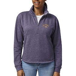 League-Legacy Women's LSU Tigers Purple Victory Springs Quarter-Zip Shirt