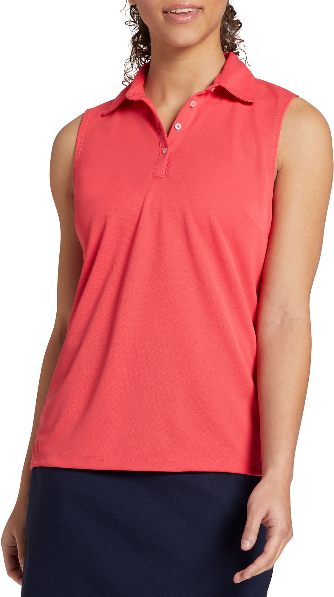 Walter Hagen Women's Core Pique Sleeveless Golf Polo