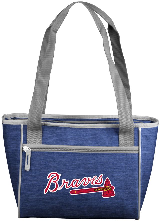 Logo Brands Atlanta Braves Crosshatch Can Cooler Tote