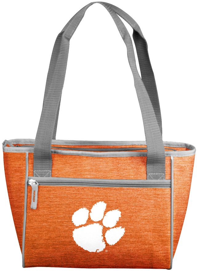Logo Brands Clemson Tigers Crosshatch Can Cooler Tote