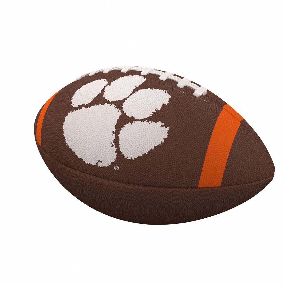 Logo Brands Clemson Tigers Team Stripe Composite Football