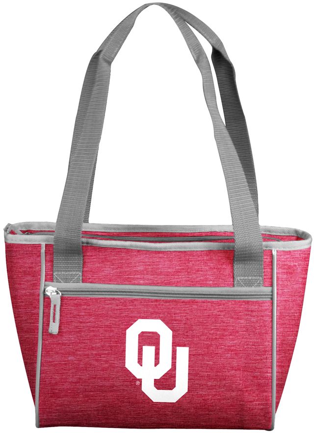 Logo Brands Oklahoma Sooners Crosshatch Can Cooler Tote
