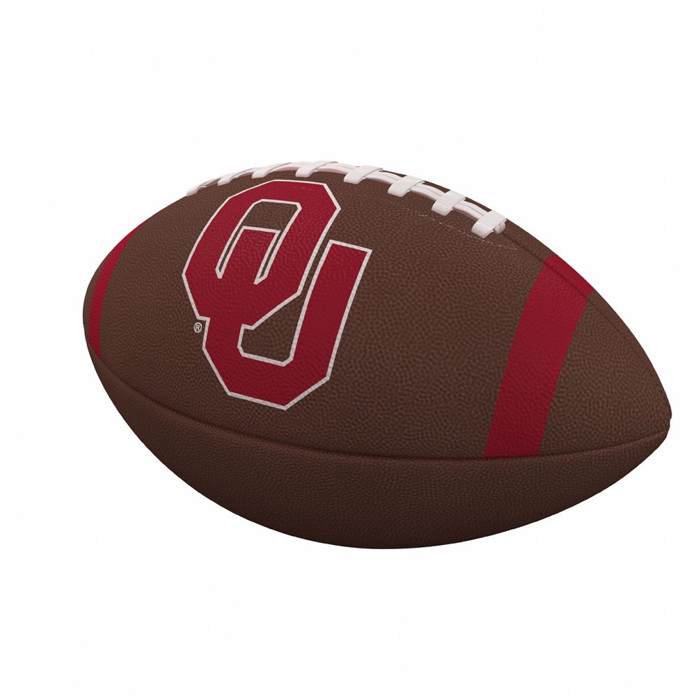Logo Brands Oklahoma Sooners Team Stripe Composite Football