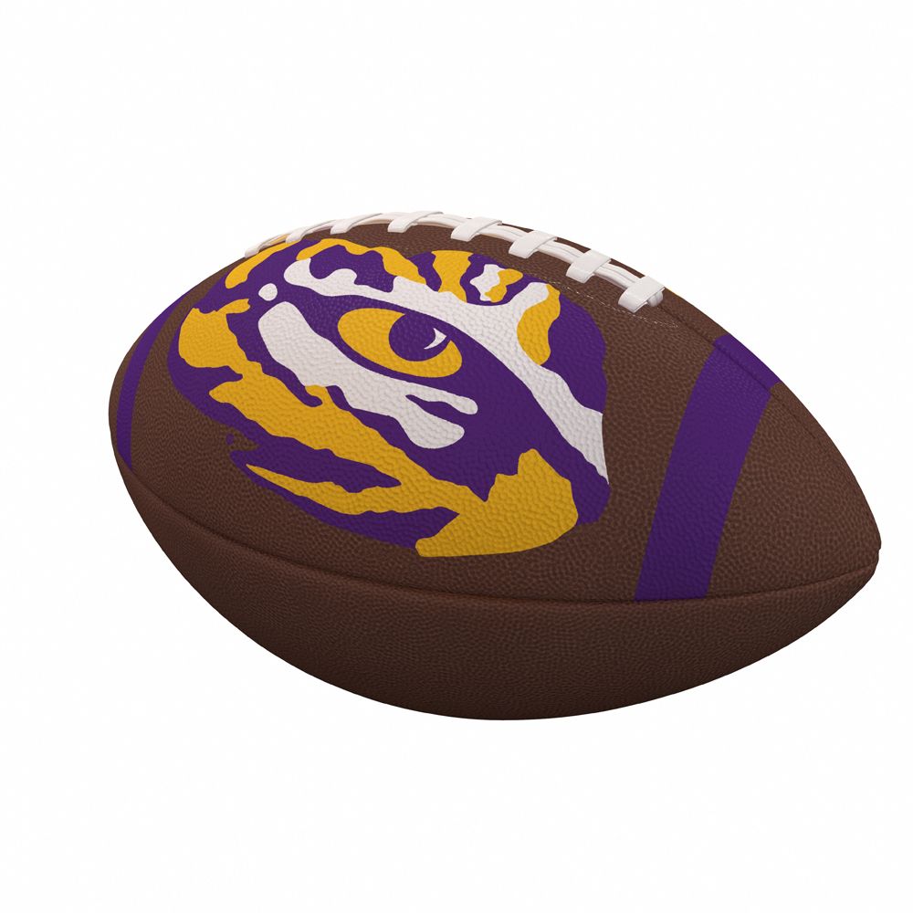 Logo Brands LSU Tigers Team Stripe Composite Football