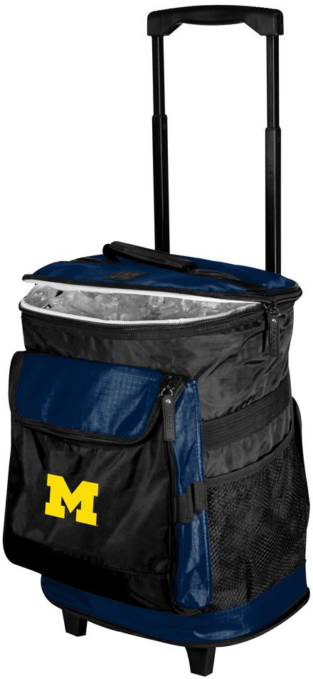 Logo Brands Michigan Wolverines Rolling Cooler