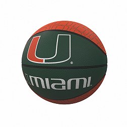 Logo Brands Miami Hurricanes Logo Mini Rubber Basketball