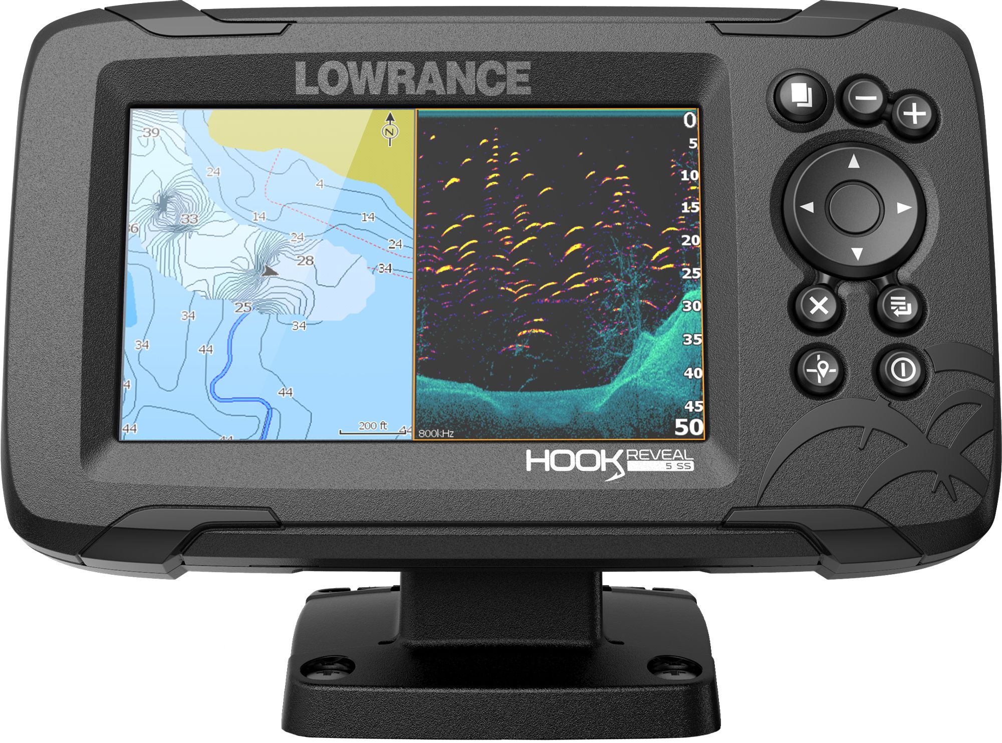 Lowrance Hook Reveal 5x Splitshot Fish Finder w/C-Map US Inland Mapping-Floor Model