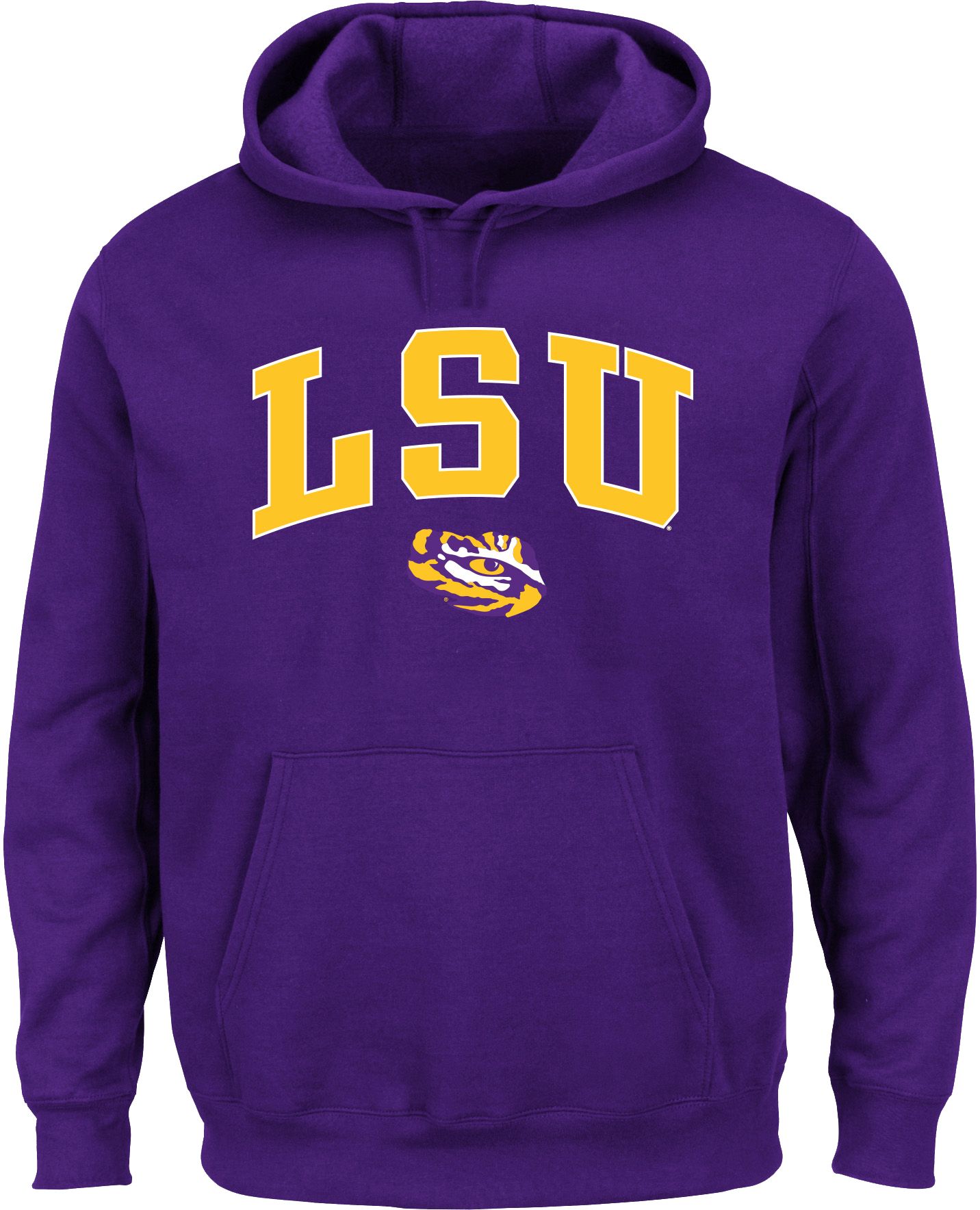 Profile Varsity Men's Big and Tall LSU Tigers Purple Pullover Hoodie
