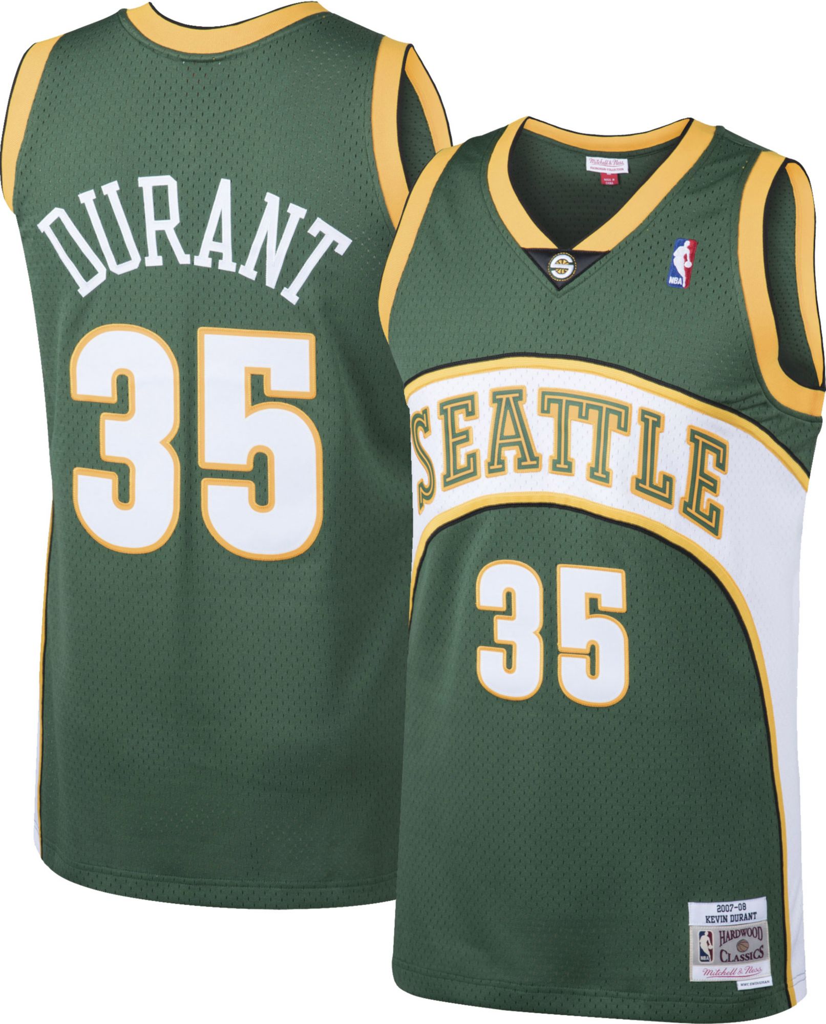 Mitchell & Ness Men's Seattle SuperSonics Kevin Durant #35 Swingman Green Jersey
