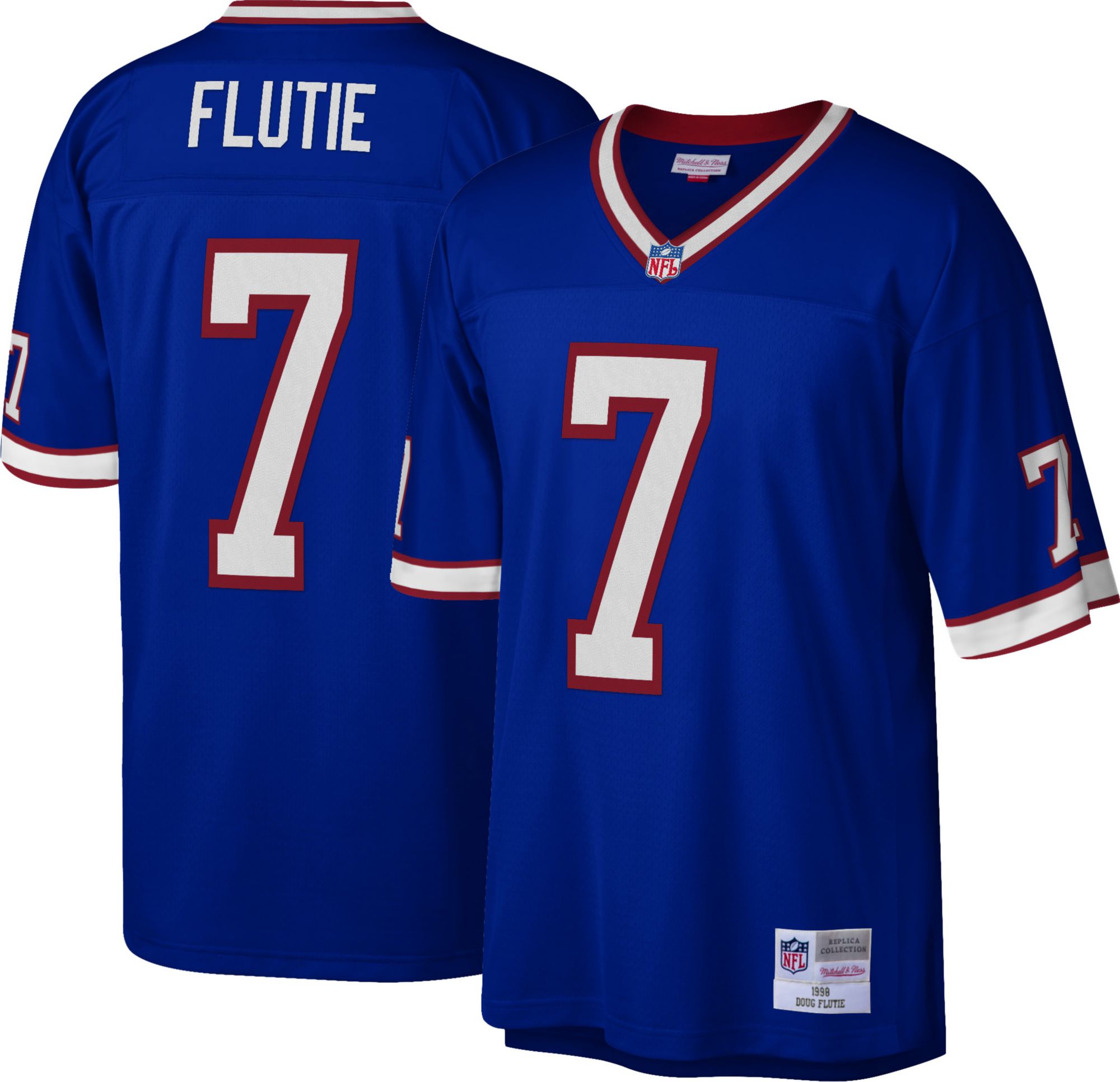 Mitchell &amp; Ness Men's Buffalo Bills Doug Flutie #7 Royal 1998 Throwback Jersey