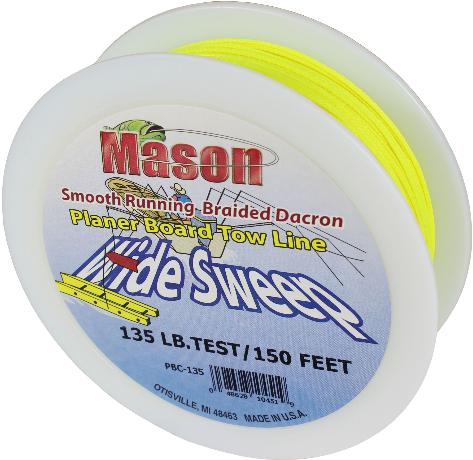 Mason Tackle Company Wide Sweep Planer Board Tow Line - No Color