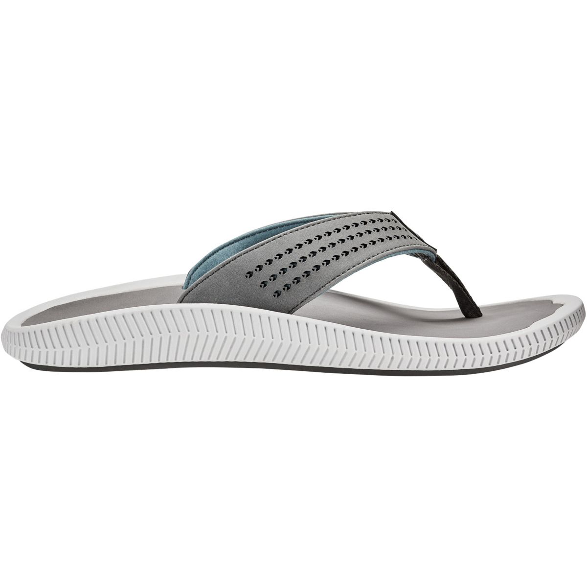 NIB Olukai KUKULU Men\'s POI GRAY Beach Flip Flop Thong Sandals size 12 OluKai Men main image 4
