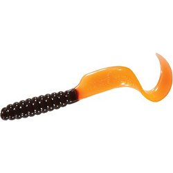Mister Twister 5 Fat Curly Tail Grub - Black with Chartreuse Tail - 50 Per  Pack