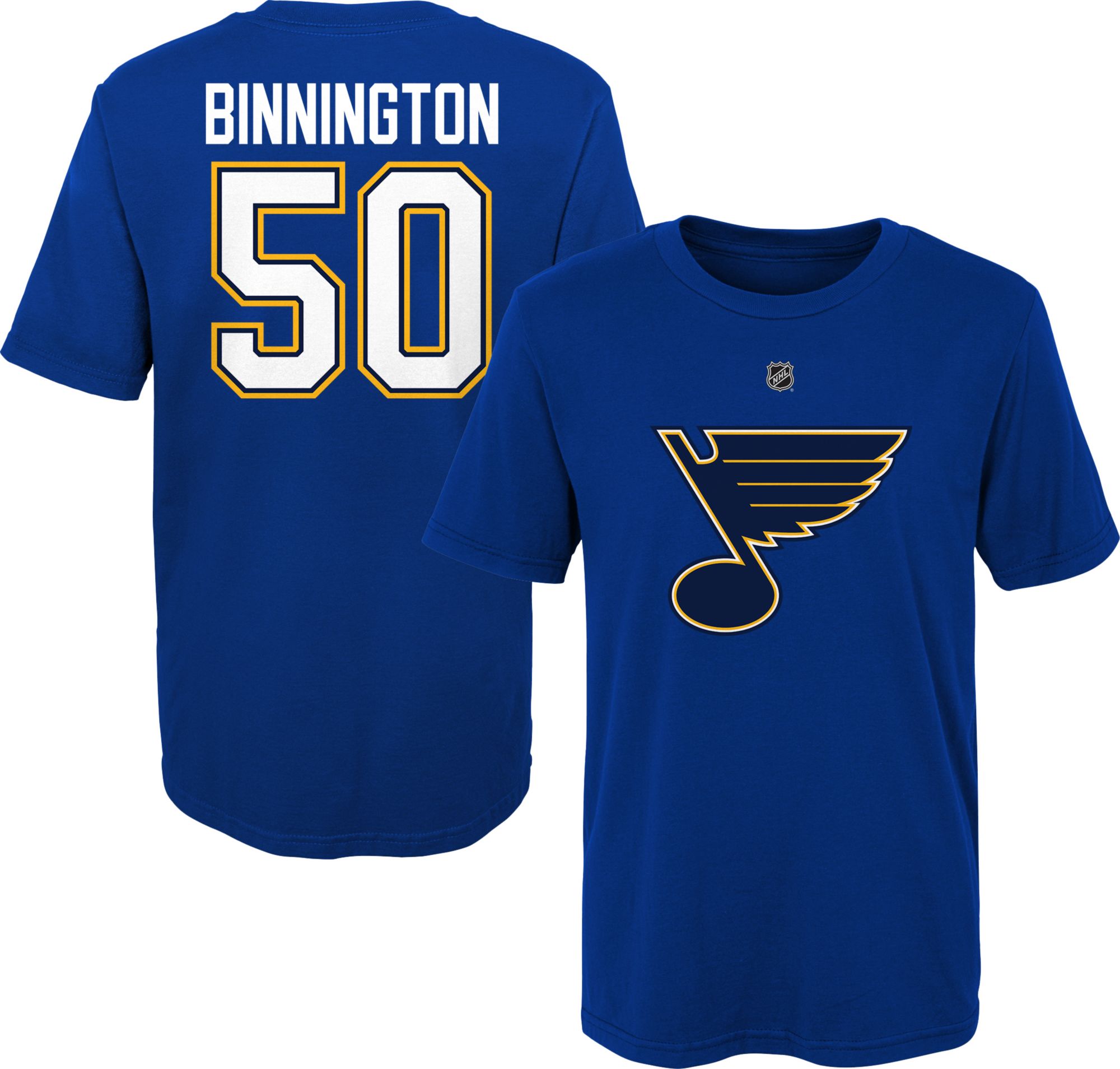NHL Youth St. Louis Blues Jordan Bennington #50 Royal Player T-Shirt