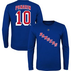 NHL Youth New York Rangers Artemi Panarin #10 Blue Long Sleeve T-Shirt