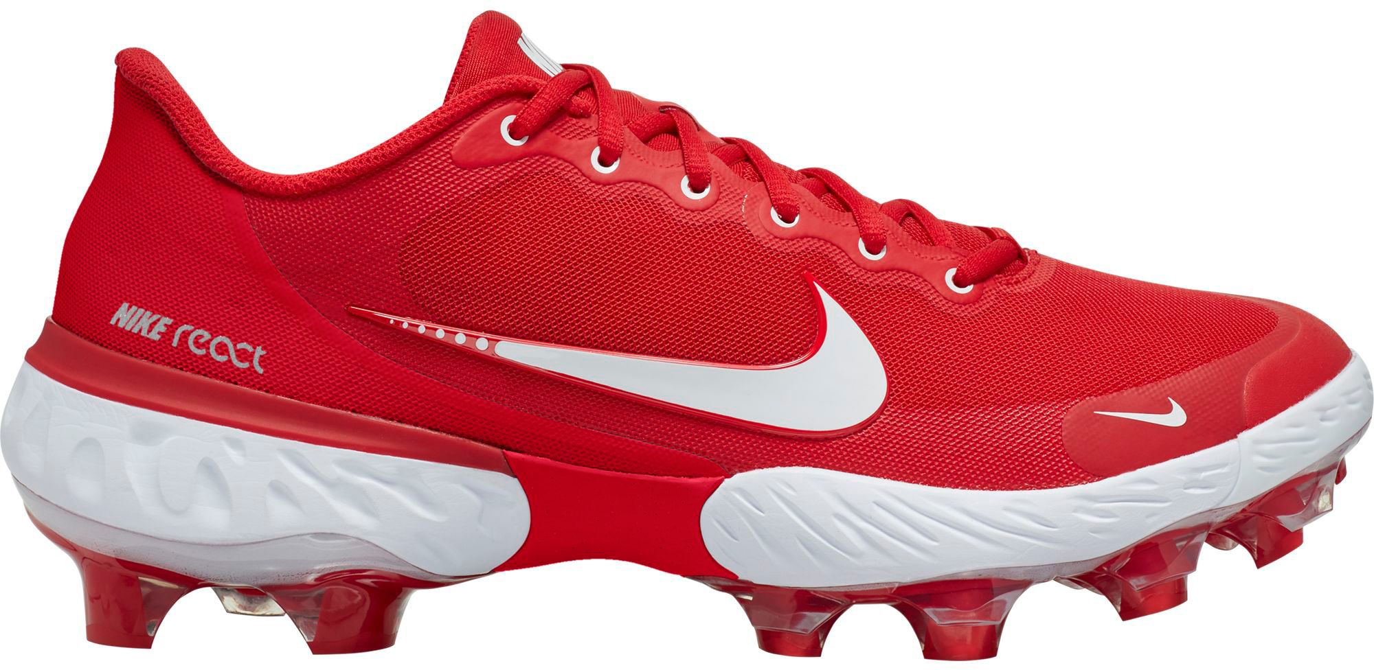 Strawberry Ice Cream Nike Alpha Huarache Elite 3 Low Cleats 13 / Metal